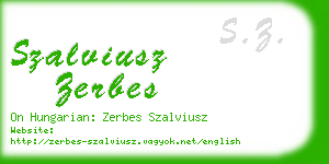 szalviusz zerbes business card